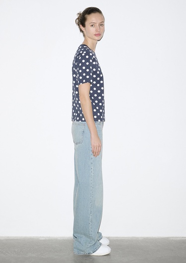  Mavi Ekru Tişört Regular Fit / Normal Kesim 1614064-91575