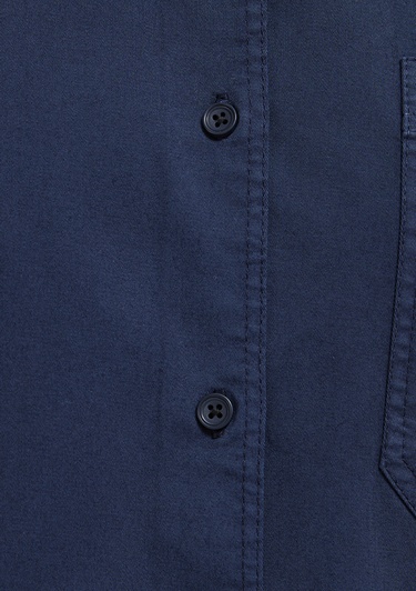  Mavi Lacivert Gömlek Loose Fit / Bol Rahat Kesim 1211385-70497