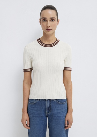  Mavi Ekru Triko Fitted / Vücuda Oturan Kesim 1710843-70048