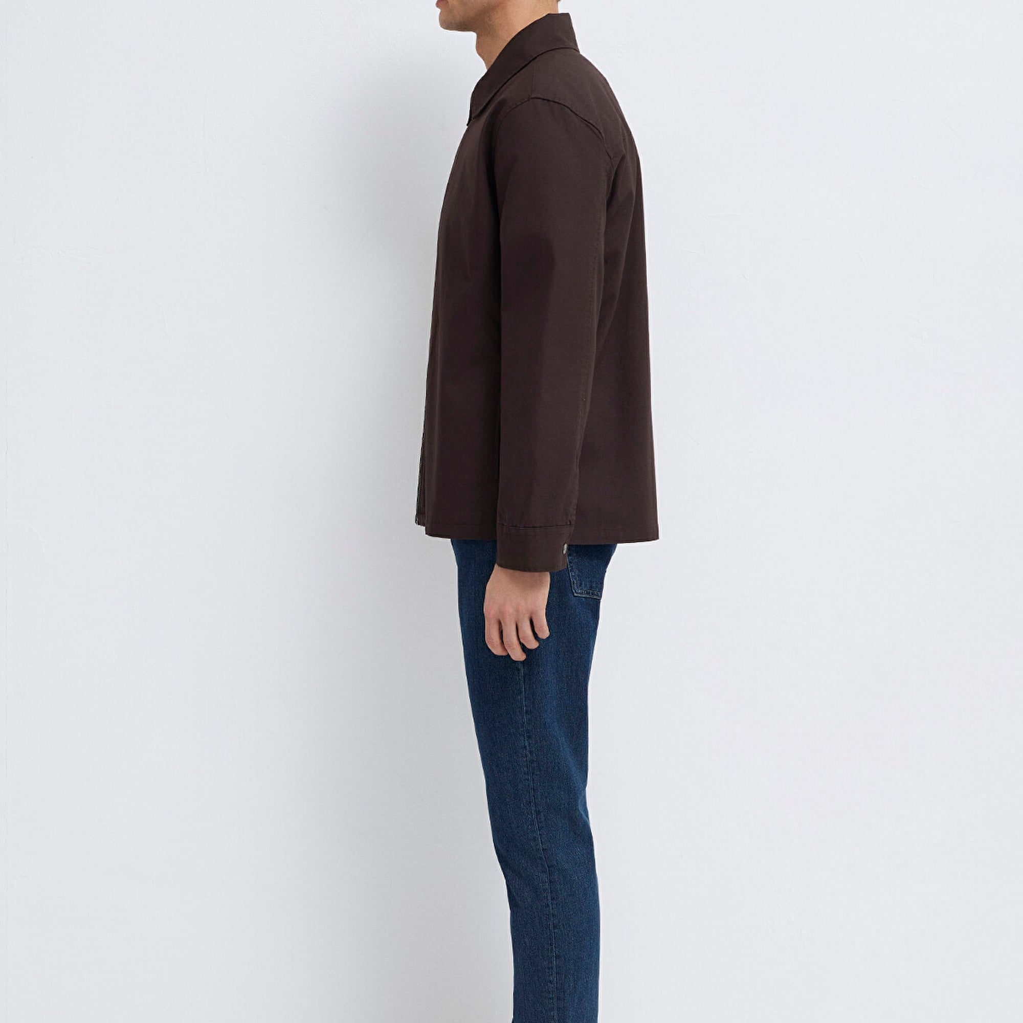 Mavi Kahverengi Gömlek Loose Fit / Bol Rahat Kesim 0212059-88615