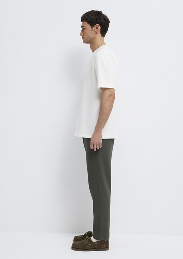  Mavi Ekru Tişört Loose Fit / Bol Rahat Kesim 0613467-70057