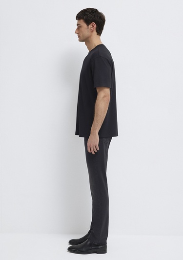  Mavi Siyah Tişört Loose Fit / Bol Rahat Kesim 0613467-900