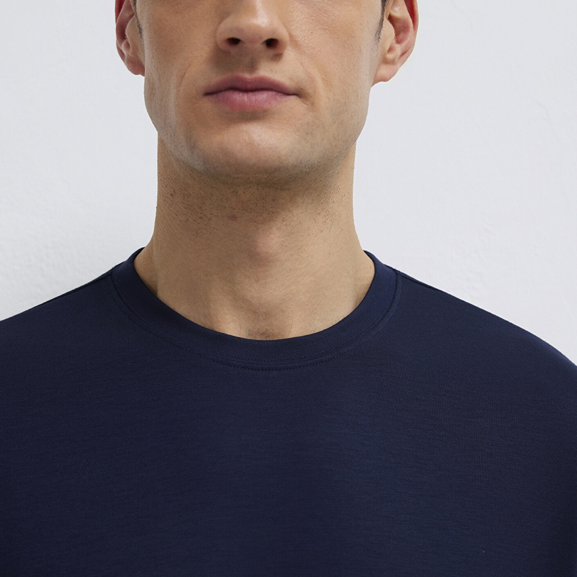 Mavi Lacivert Tişört Loose Fit / Bol Rahat Kesim 0613467-86415