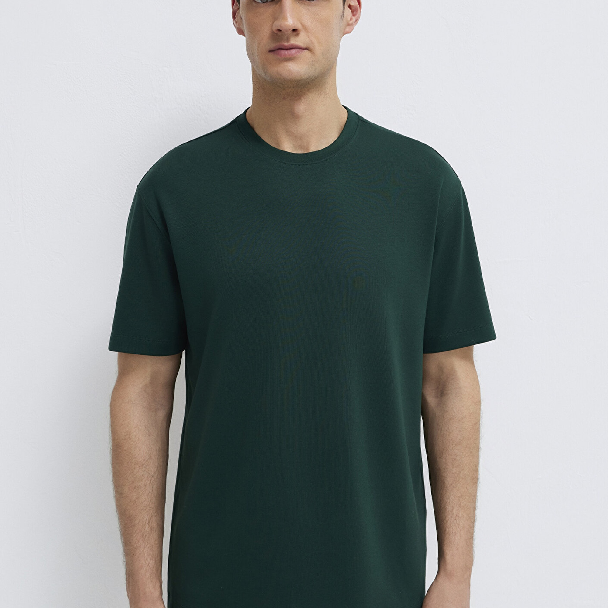 Mavi Yeşil Tişört Loose Fit / Bol Rahat Kesim 0613467-85370