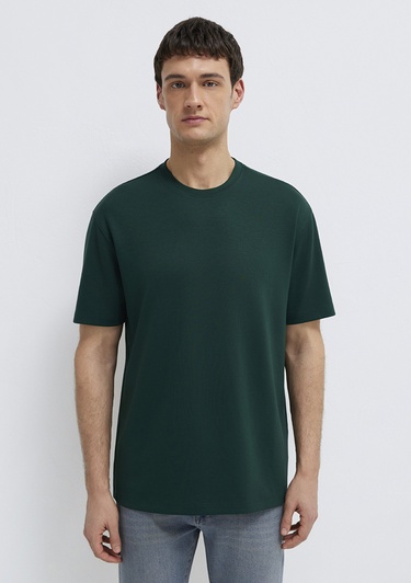  Mavi Yeşil Tişört Loose Fit / Bol Rahat Kesim 0613467-85370