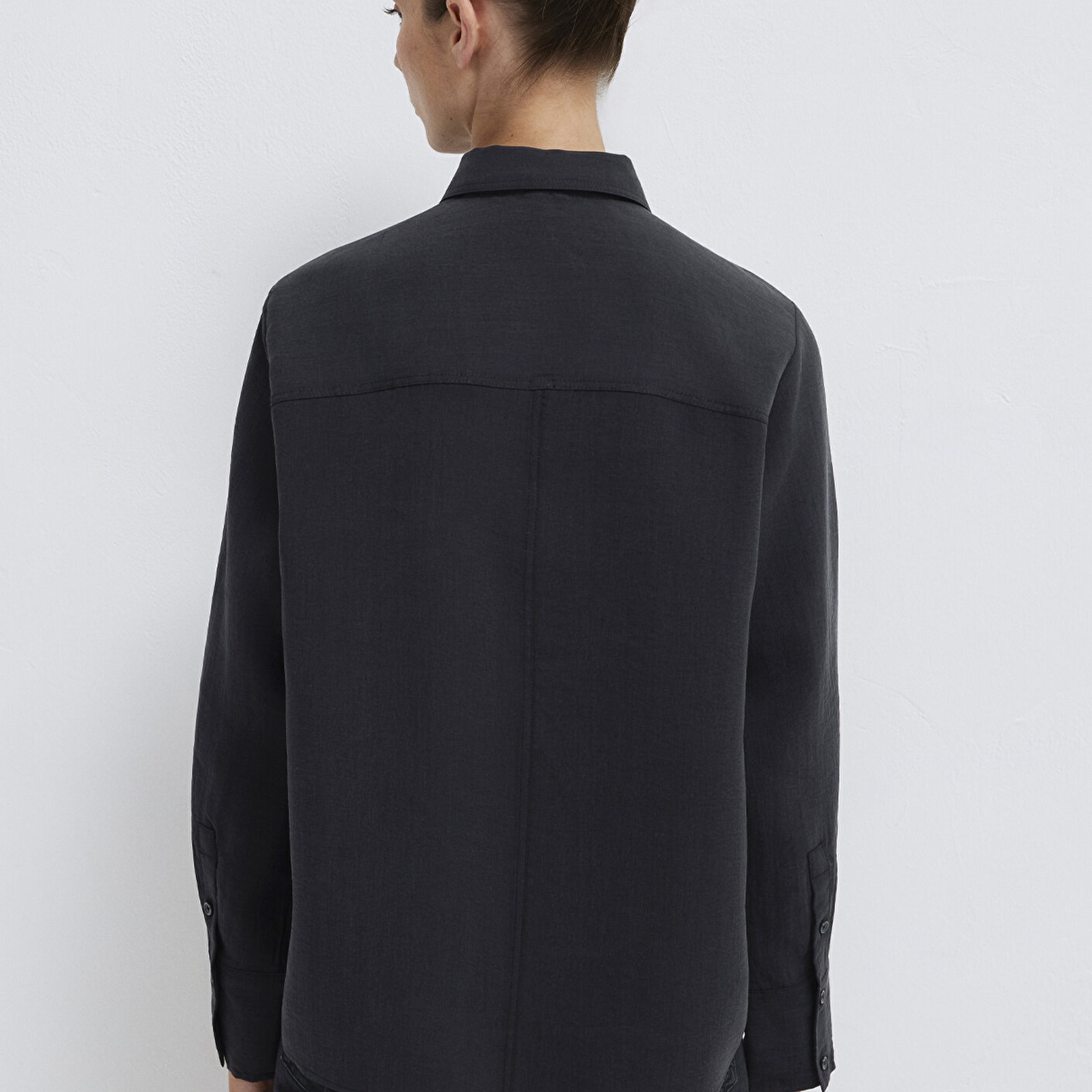 Mavi Siyah (TENCEL™) Gömlek Loose Fit / Bol Rahat Kesim 1211373-900