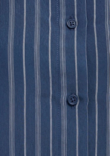  Mavi Çizgili (TENCEL™) Gömlek Loose Fit / Bol Rahat Kesim 1211373-91385