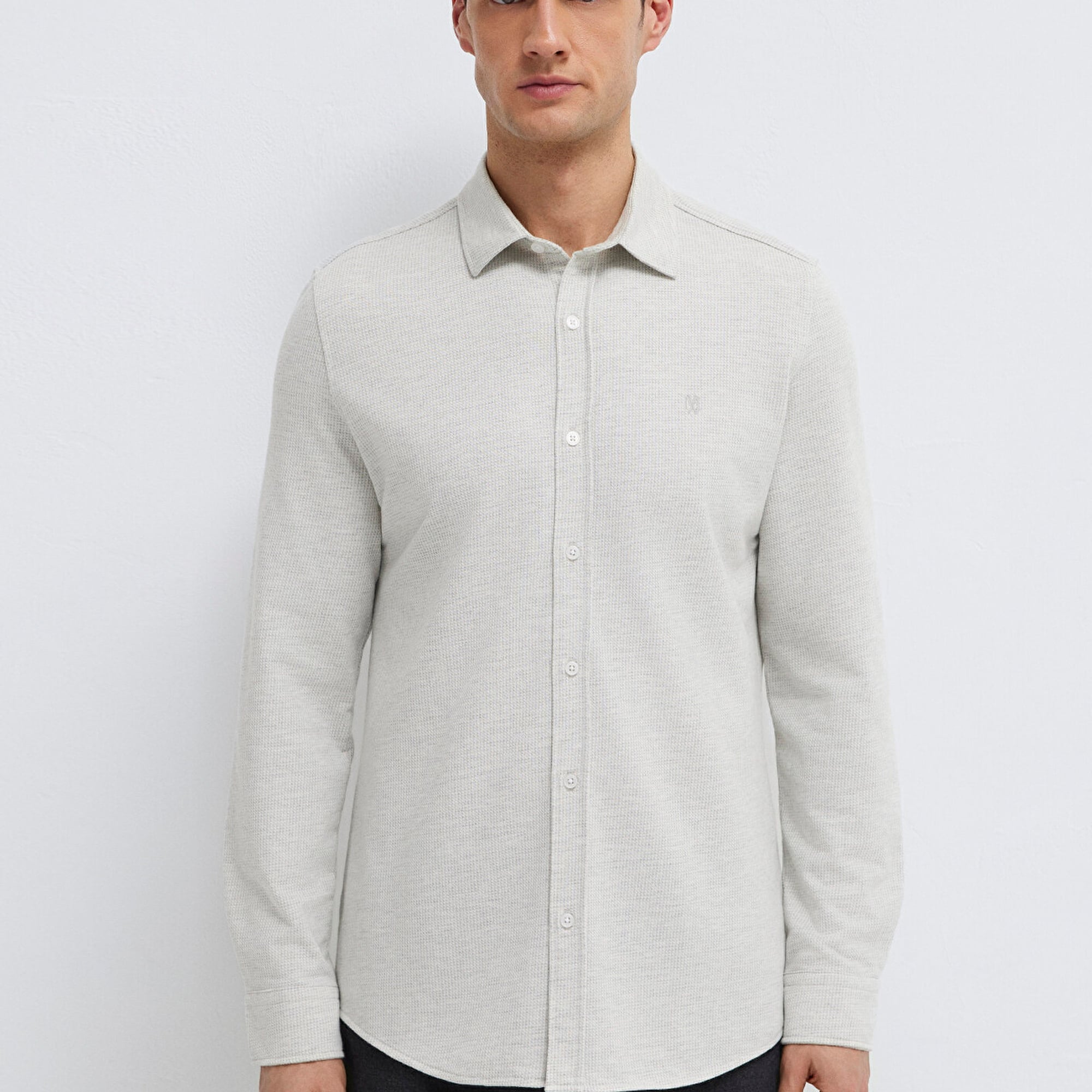 Mavi Gri Gömlek Slim Fit / Dar Kesim 0211856-82498