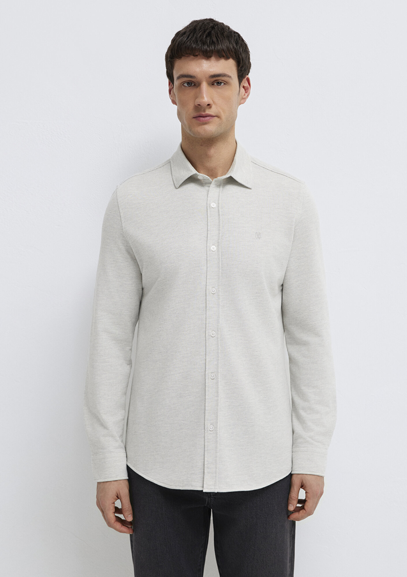  Mavi Gri Gömlek Slim Fit / Dar Kesim 0211856-82498