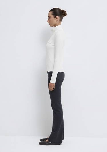  Mavi Ekru Tişört Slim Fit / Dar Kesim 1613748-70057