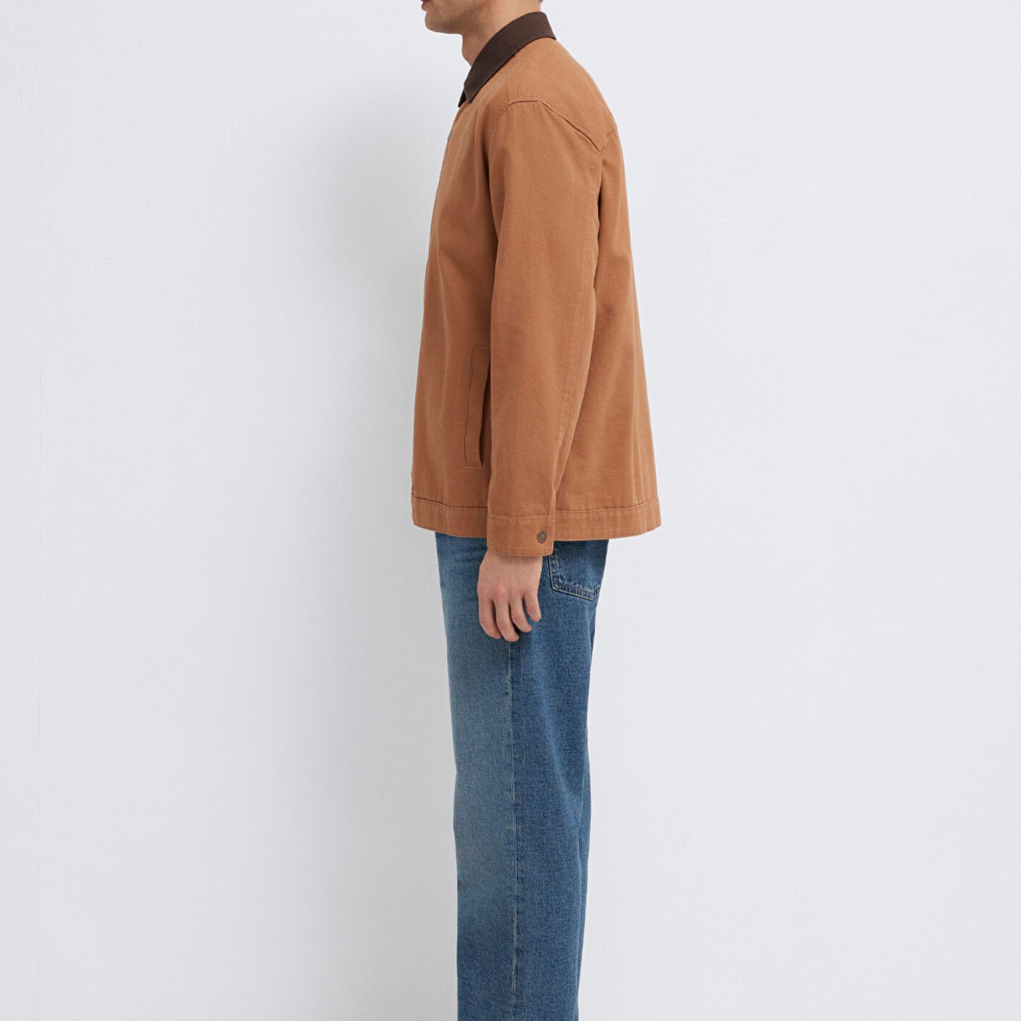 Mavi Kahverengi Gömlek Loose Fit / Bol Rahat Kesim 0211900-91393