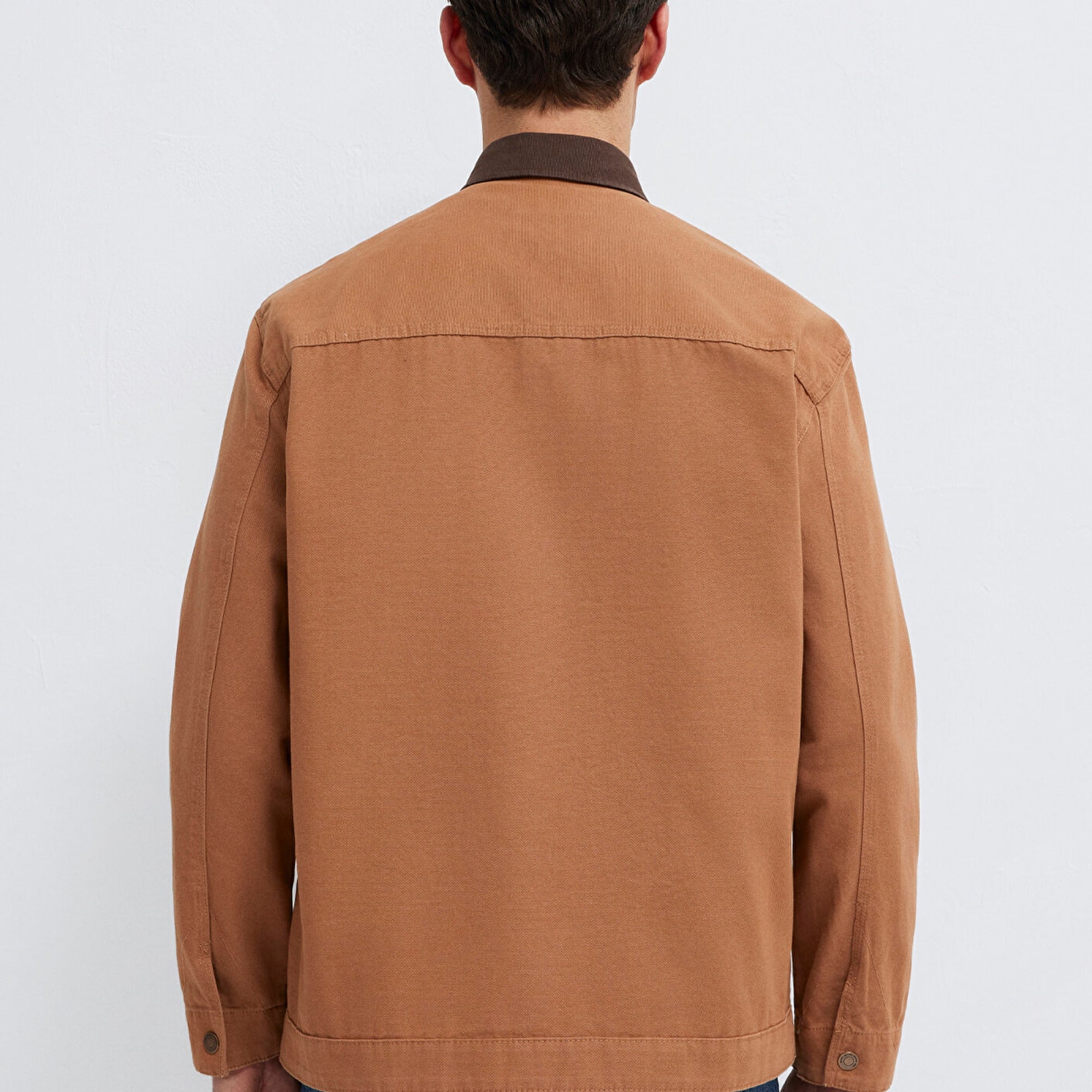 Mavi Kahverengi Gömlek Loose Fit / Bol Rahat Kesim 0211900-91393