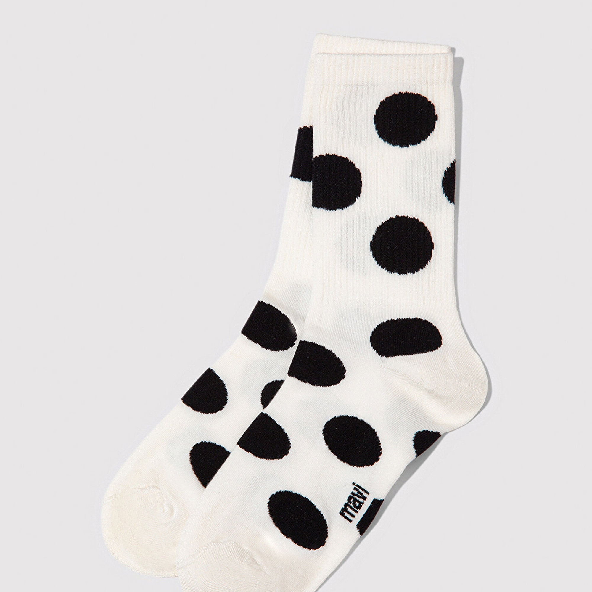 Mavi Puantiyeli Ekru Soket Çorap 1913947-620