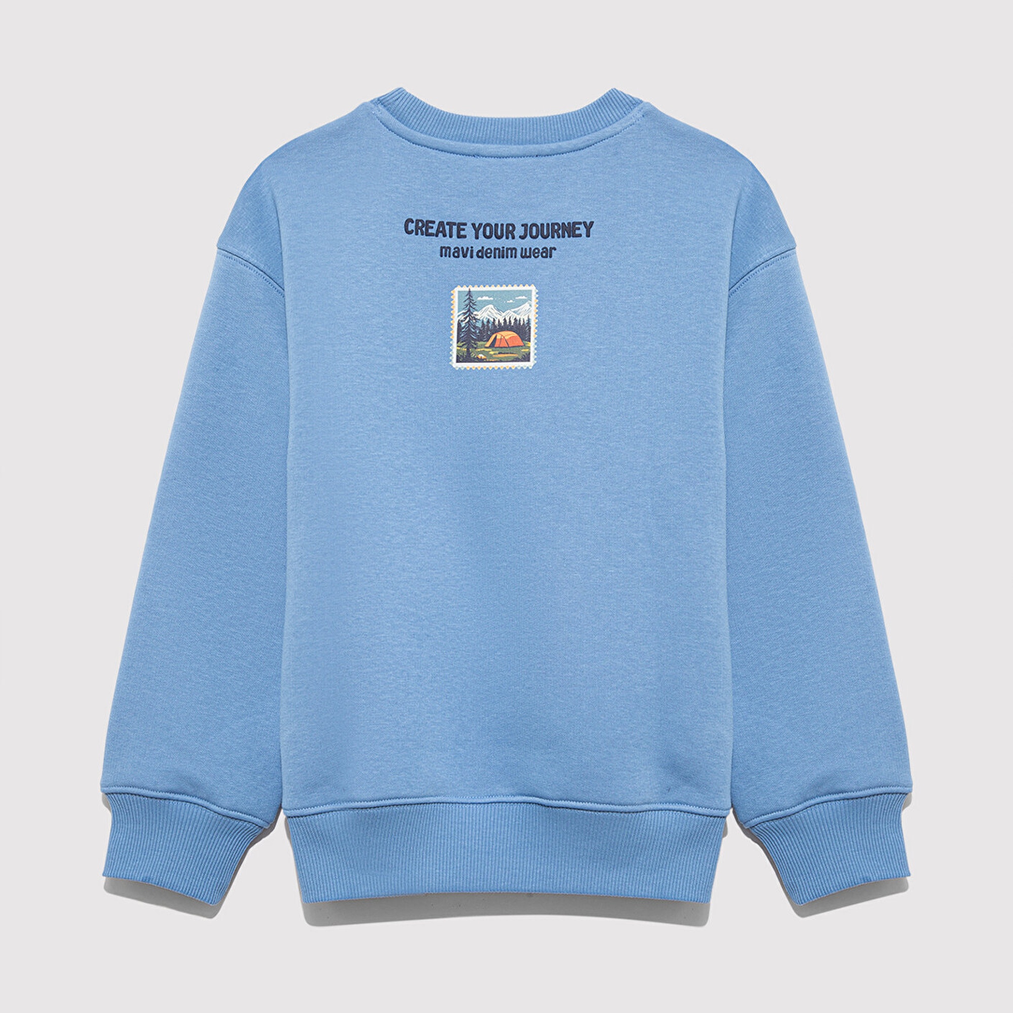 Mavi Adventure Awaits Baskılı Mavi Sweatshirt 6S10146-70724
