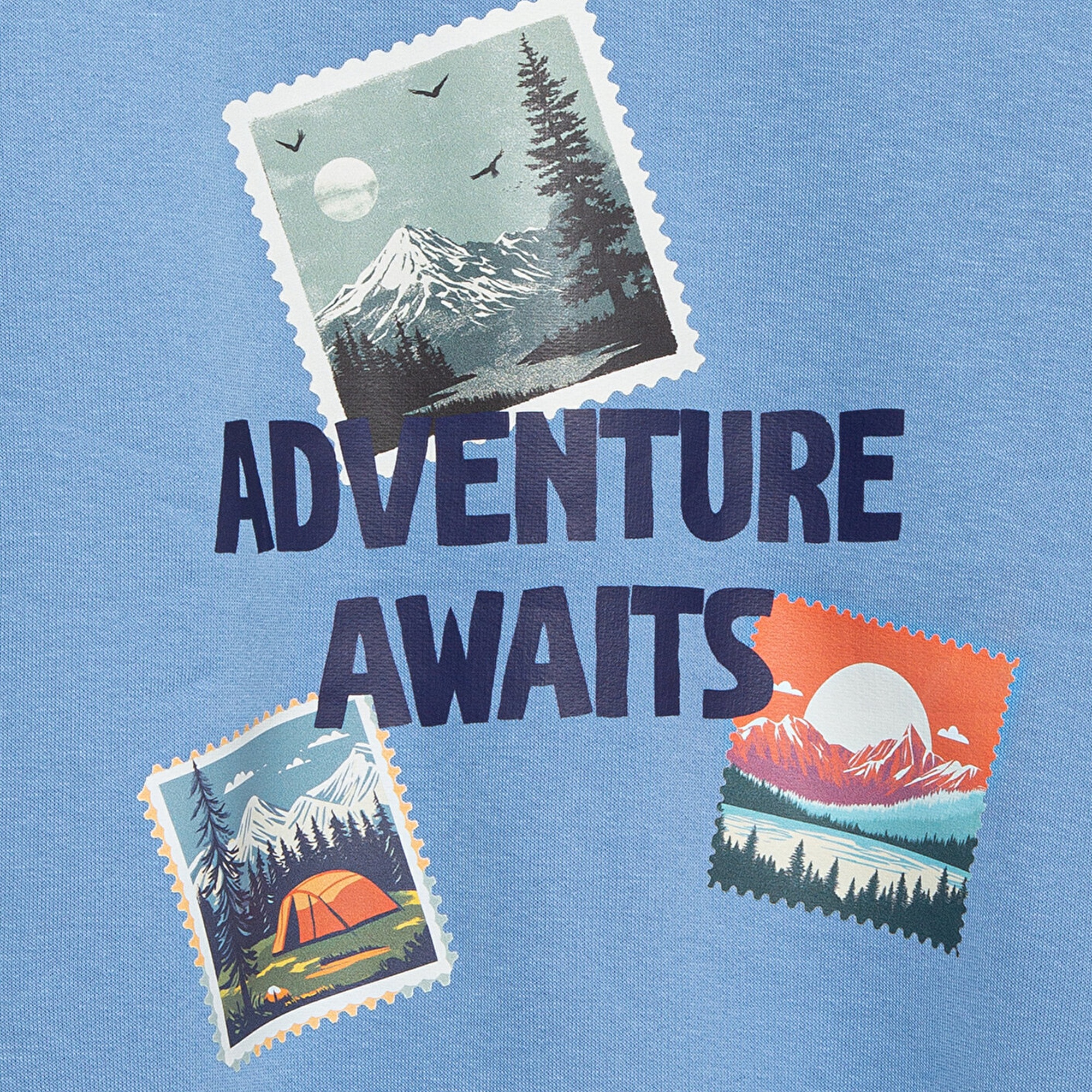 Mavi Adventure Awaits Baskılı Mavi Sweatshirt 6S10146-70724