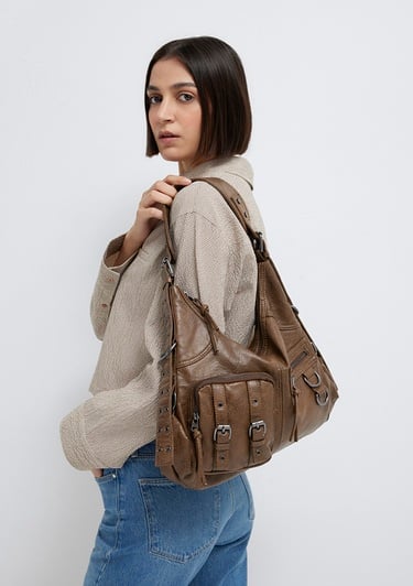  Mavi Kahverengi Omuz Çantası 1913730-26823