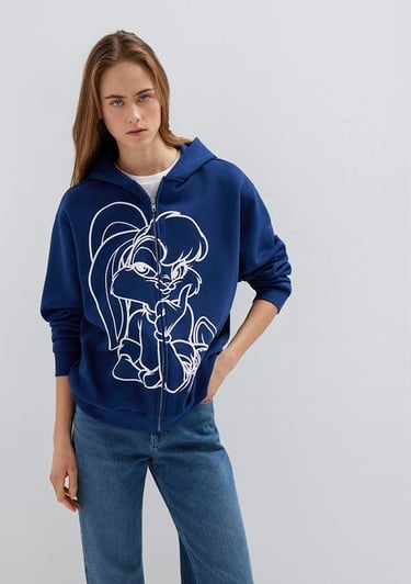  Mavi Lola Bunny Baskılı Lacivert Sweatshirt 1S10523-70491