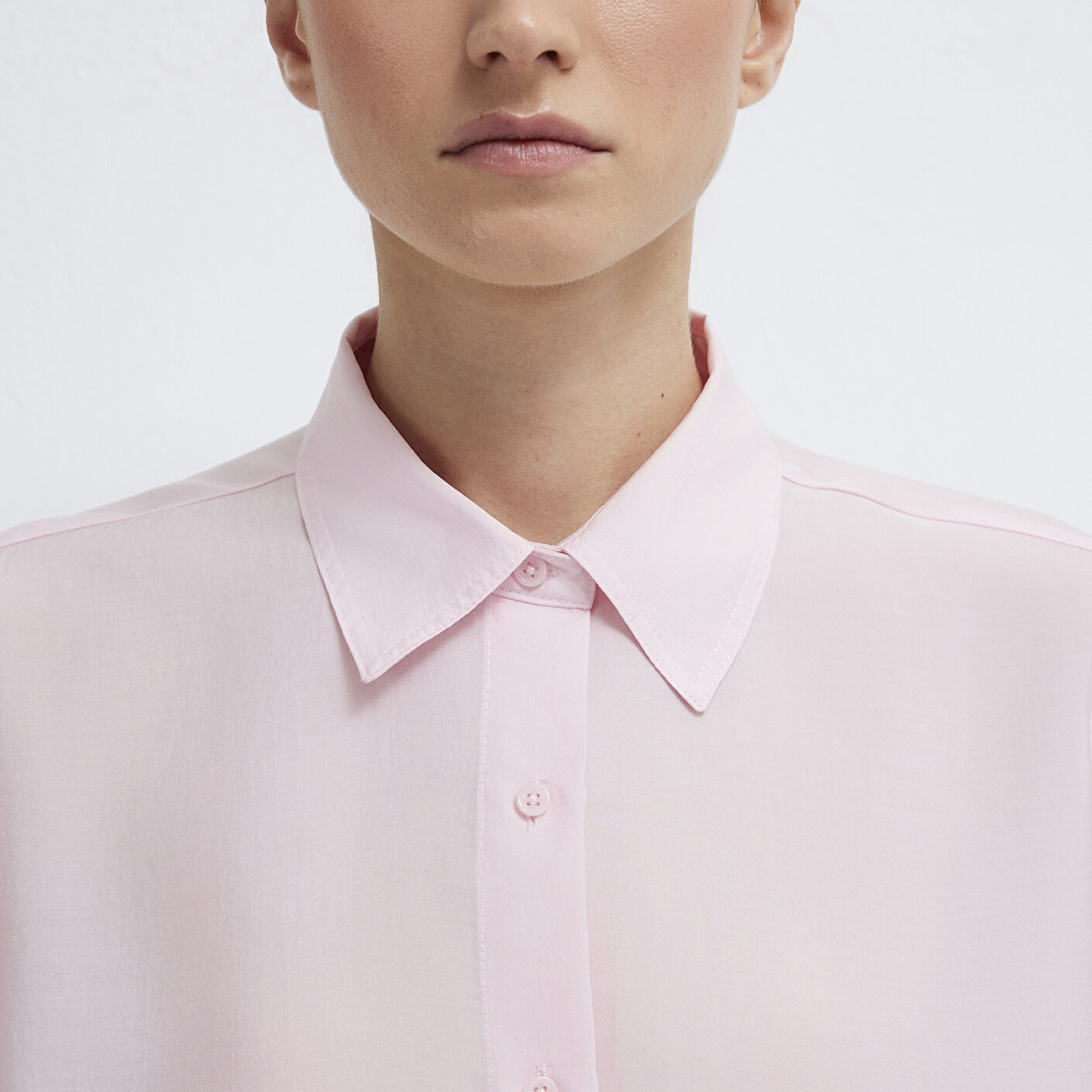 Mavi Pembe (TENCEL™) Gömlek Loose Fit / Bol Rahat Kesim 1211373-91004