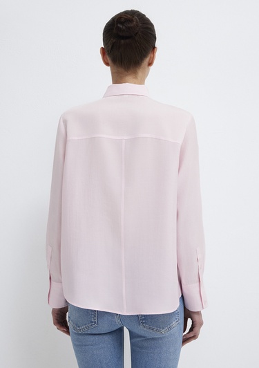  Mavi Pembe (TENCEL™) Gömlek Loose Fit / Bol Rahat Kesim 1211373-91004