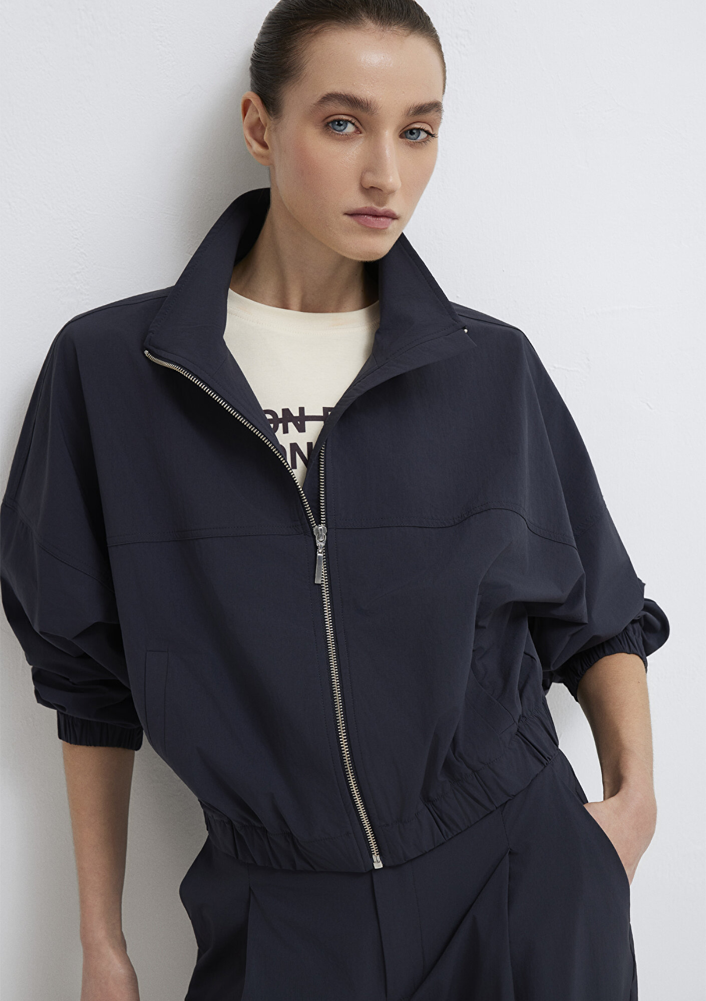  Mavi Siyah Gömlek Loose Fit / Bol Rahat Kesim 1211507-900