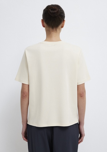  Mavi Baskılı Ekru Tişört Regular Fit / Normal Kesim 1613842-70005