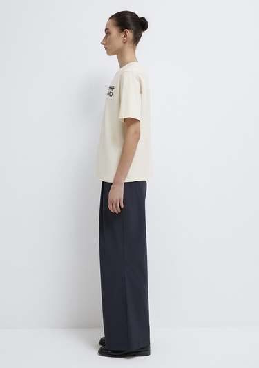  Mavi Baskılı Ekru Tişört Regular Fit / Normal Kesim 1613842-70005