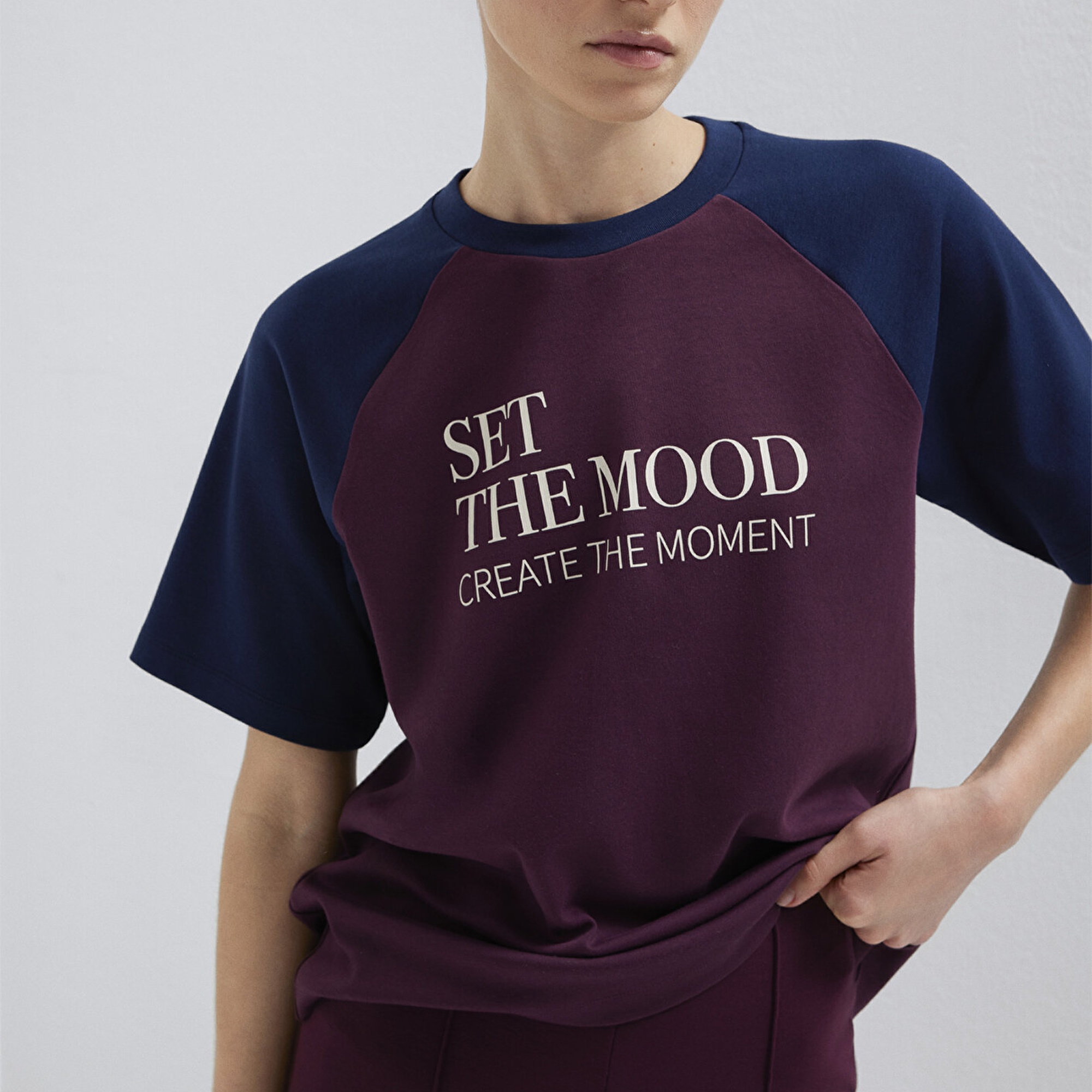 Mavi Baskılı Bordo Tişört Regular Fit / Normal Kesim 1613844-70434