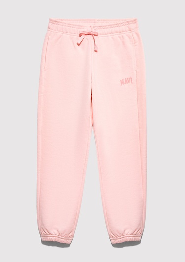  Mavi Mavi Logo Baskılı Pembe Eşofman Altı 7010041-71007