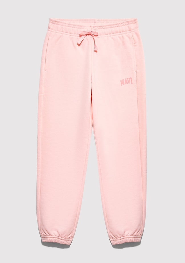  Mavi Mavi Logo Baskılı Pembe Eşofman Altı 7010041-71007