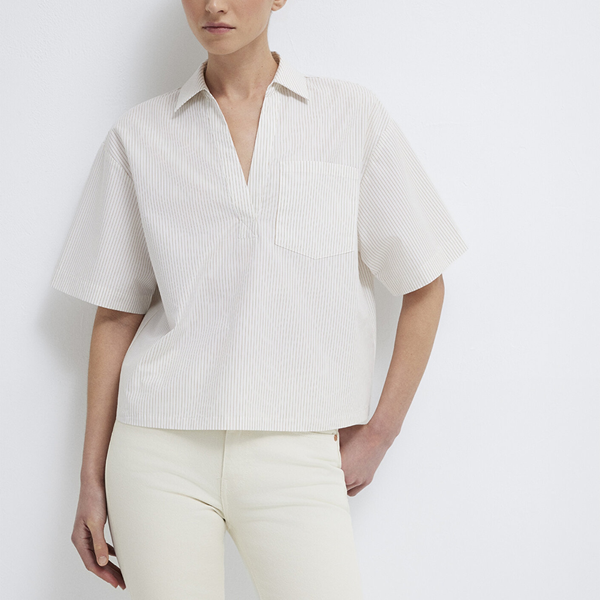 Mavi Çizgili Bluz 1211377-82759