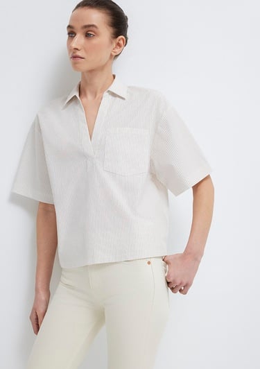  Mavi Çizgili Bluz 1211377-82759