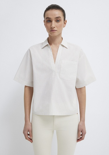  Mavi Çizgili Bluz 1211377-82759