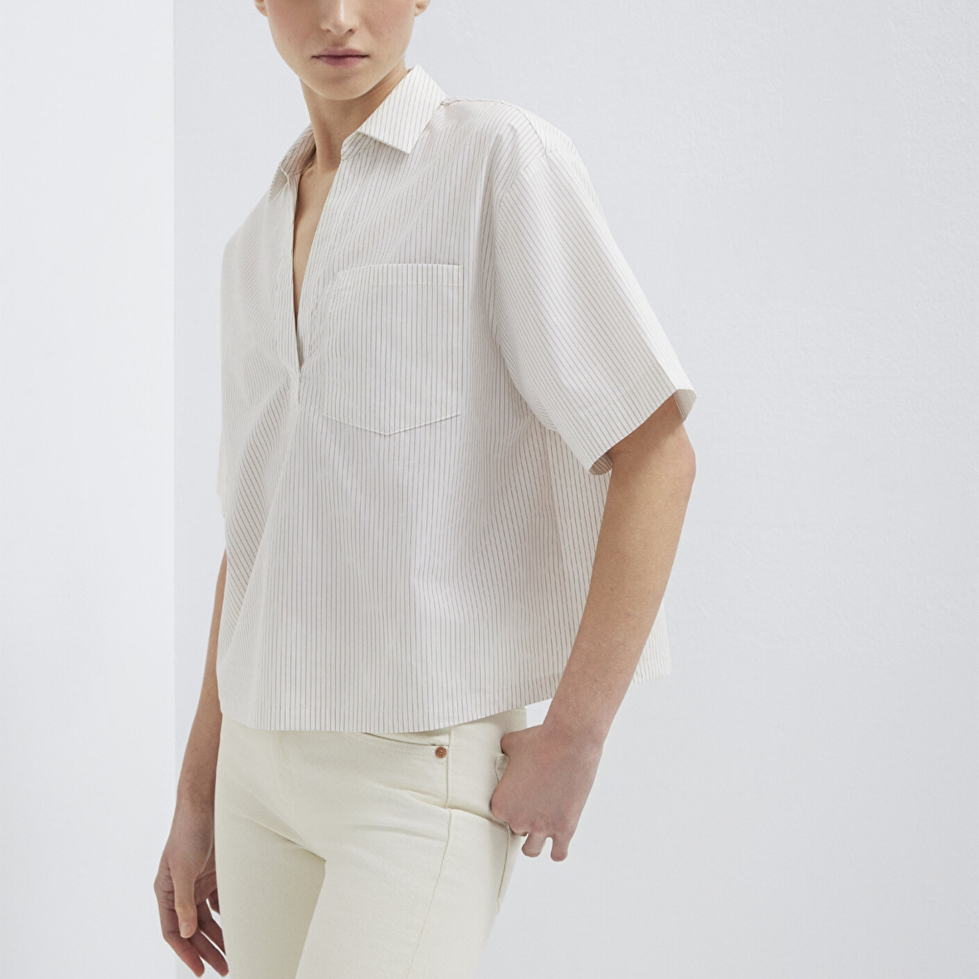 Mavi Çizgili Bluz 1211377-82759