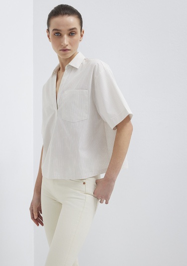  Mavi Çizgili Bluz 1211377-82759