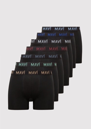 Mavi 7li Siyah Basic Boxer 0912287-900