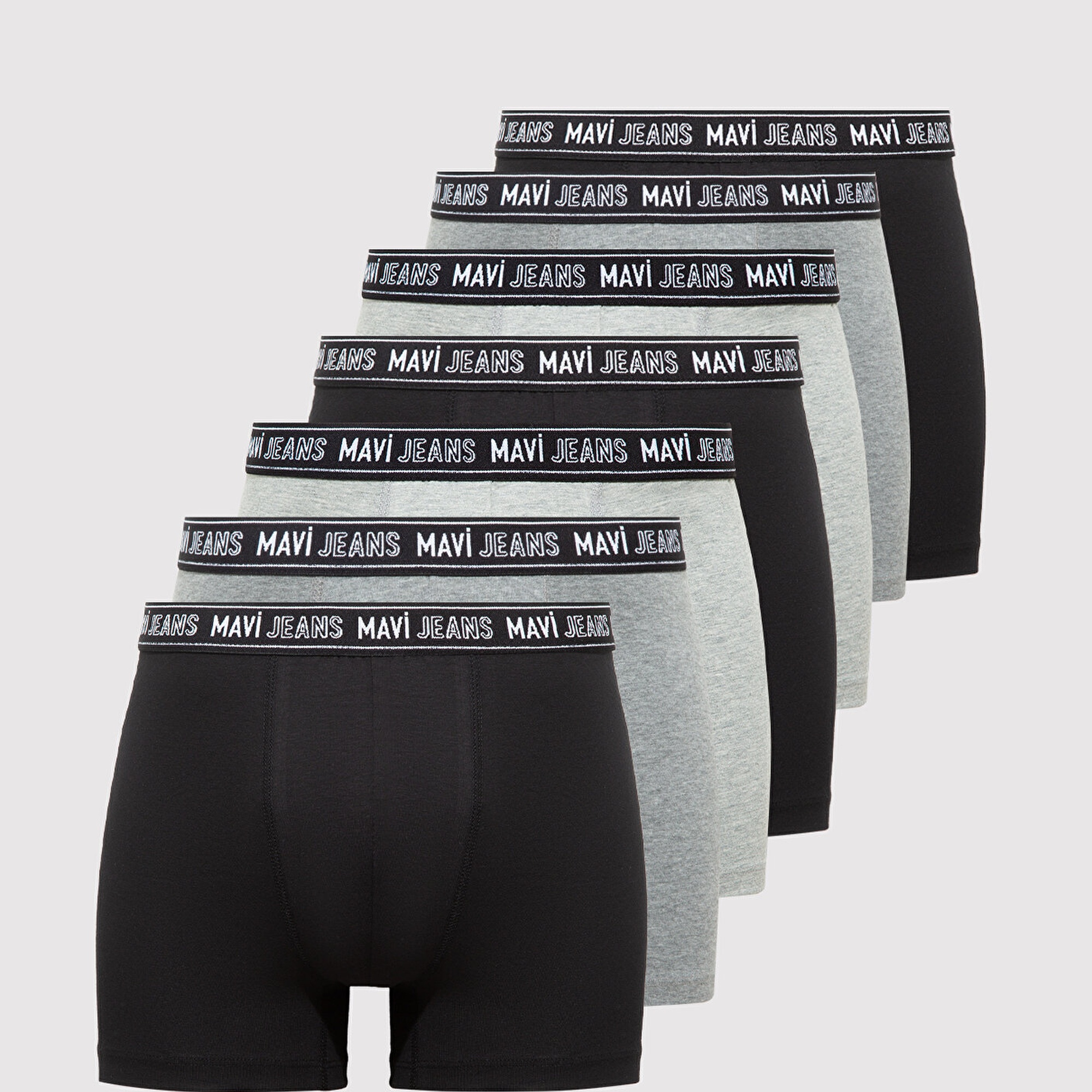 Mavi 7li Siyah Basic Boxer 0912288-900