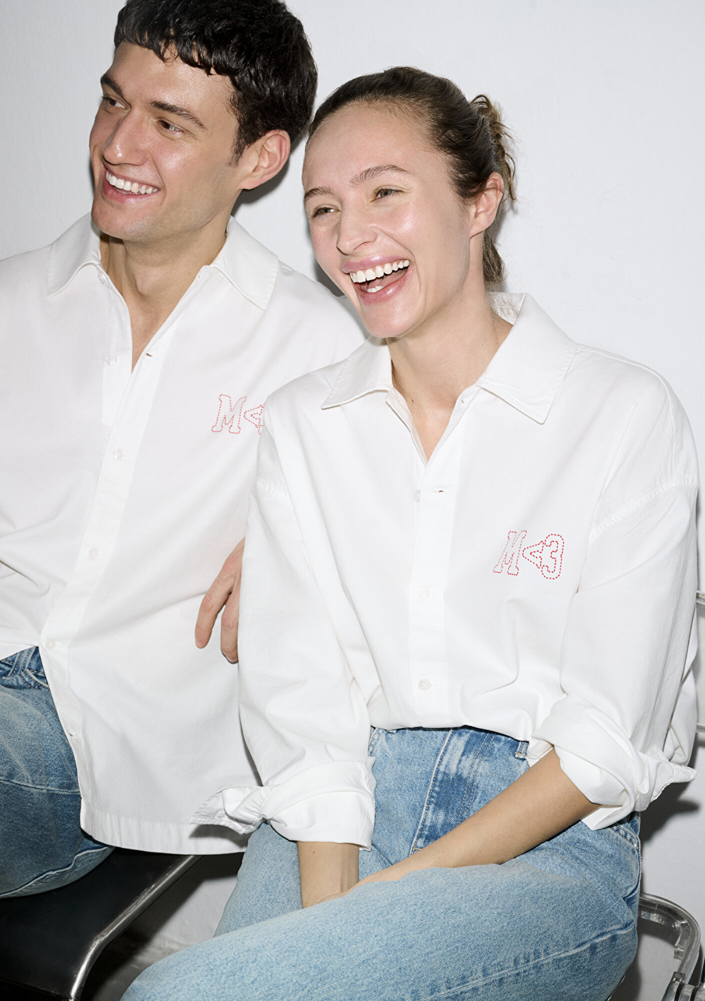  Mavi Beyaz Gömlek Oversize / Geniş Kesim 0211917-620