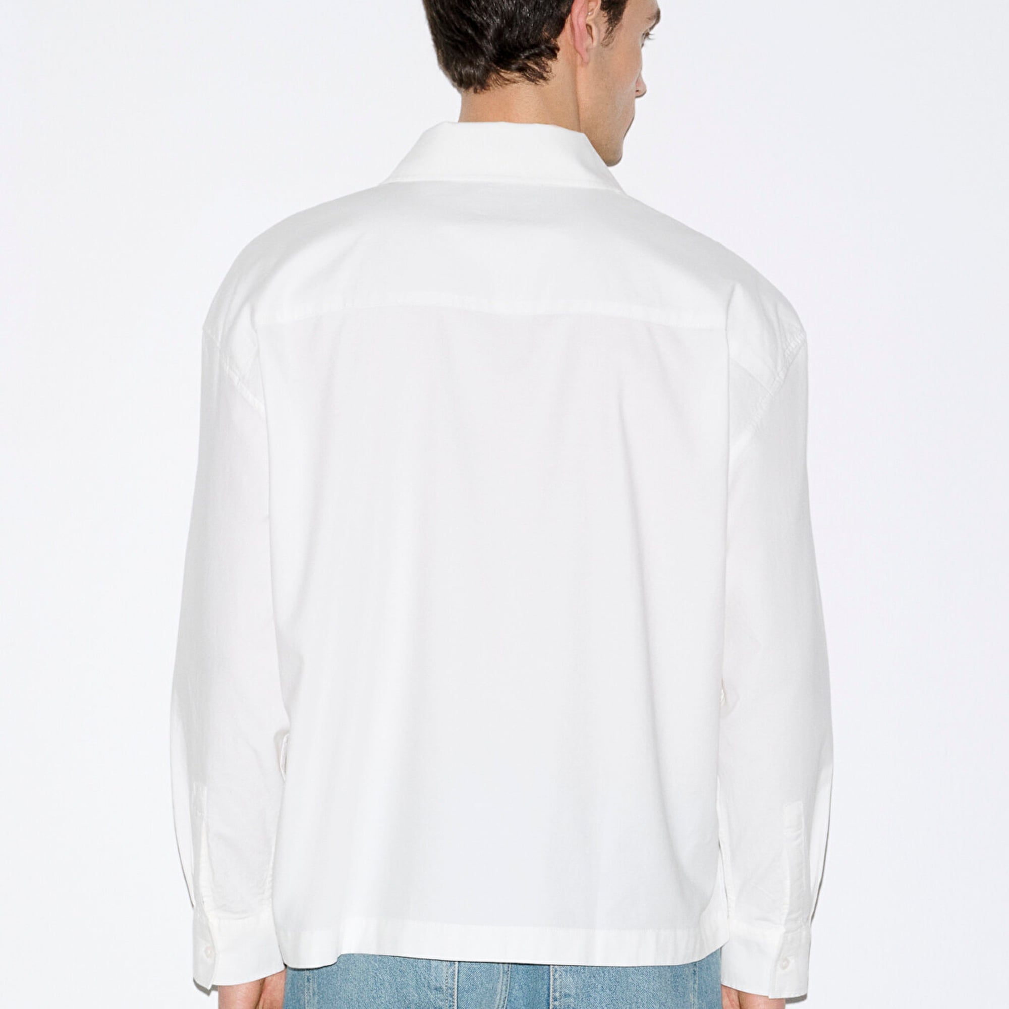 Mavi Beyaz Gömlek Oversize / Geniş Kesim 0211917-620