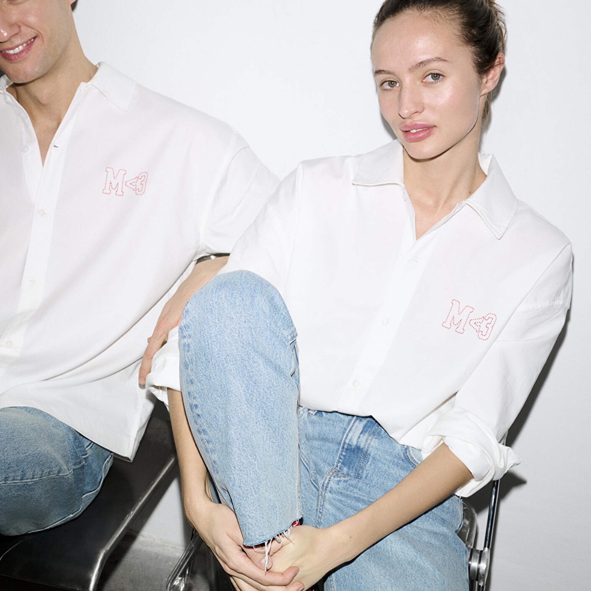 Mavi Beyaz Gömlek Oversize / Geniş Kesim 0211917-620