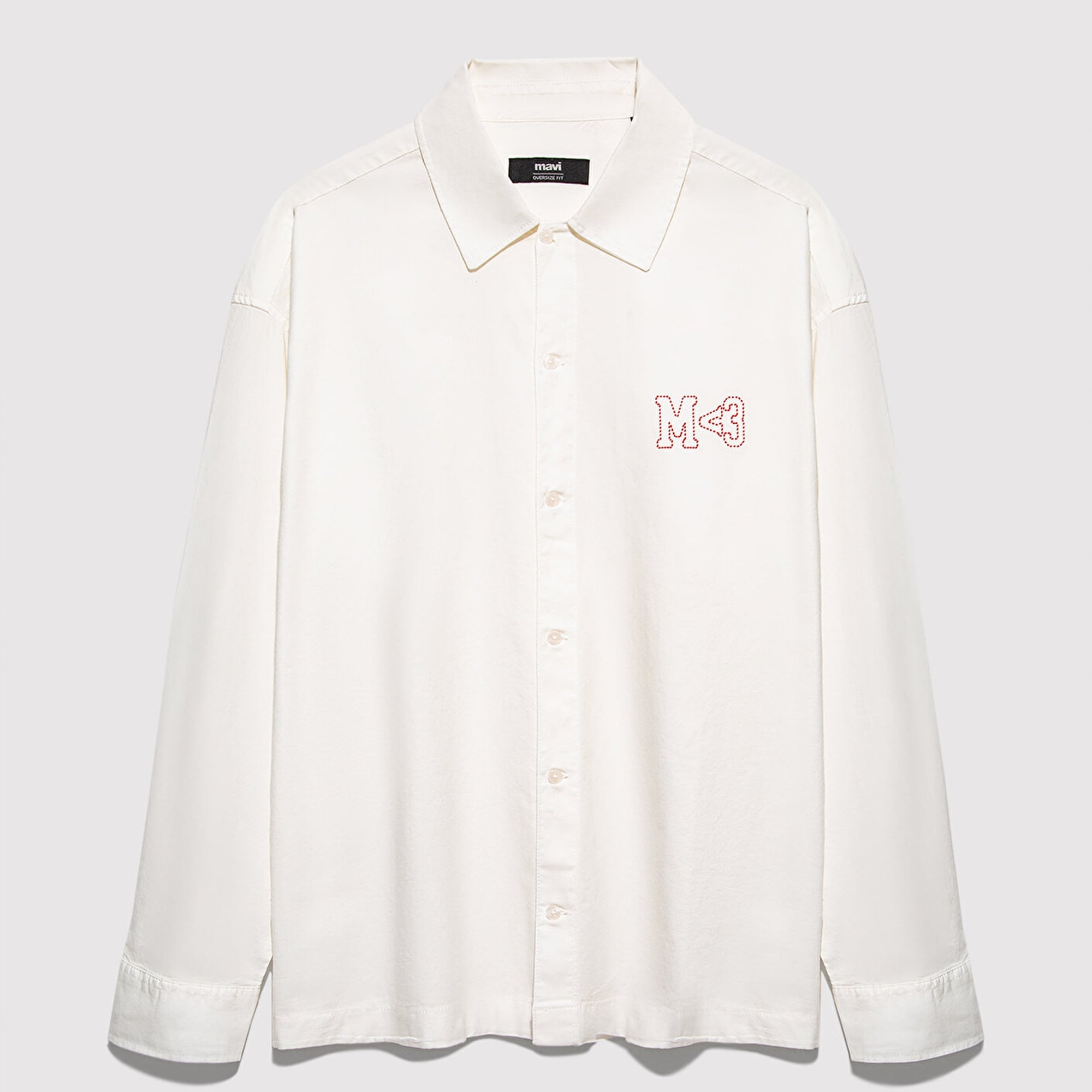 Mavi Beyaz Gömlek Oversize / Geniş Kesim 0211917-620