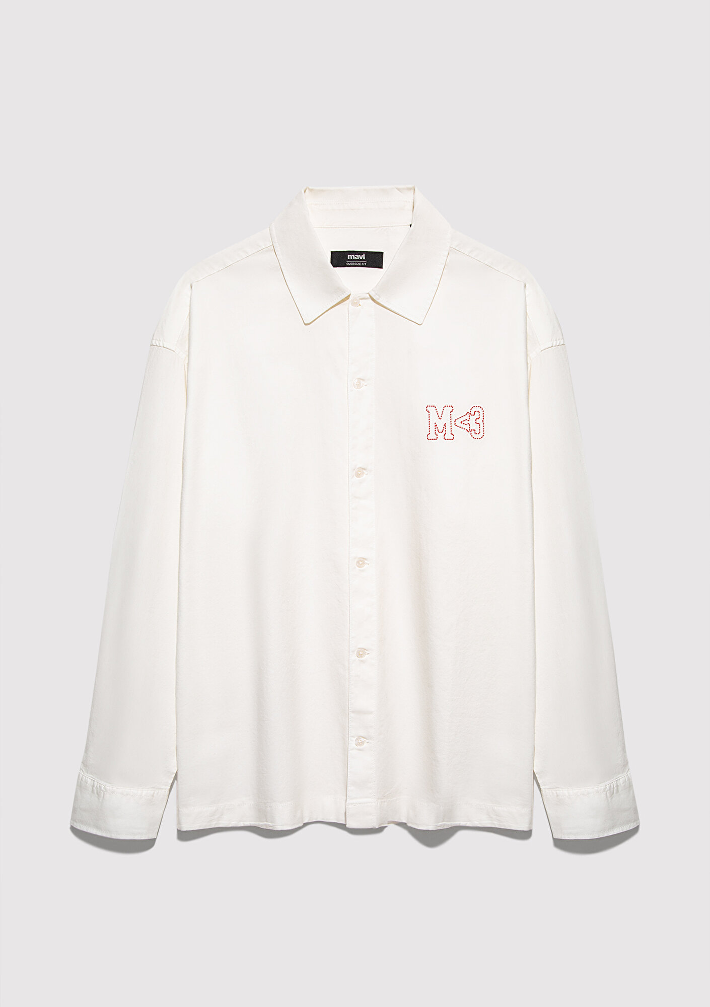  Mavi Beyaz Gömlek Oversize / Geniş Kesim 0211917-620