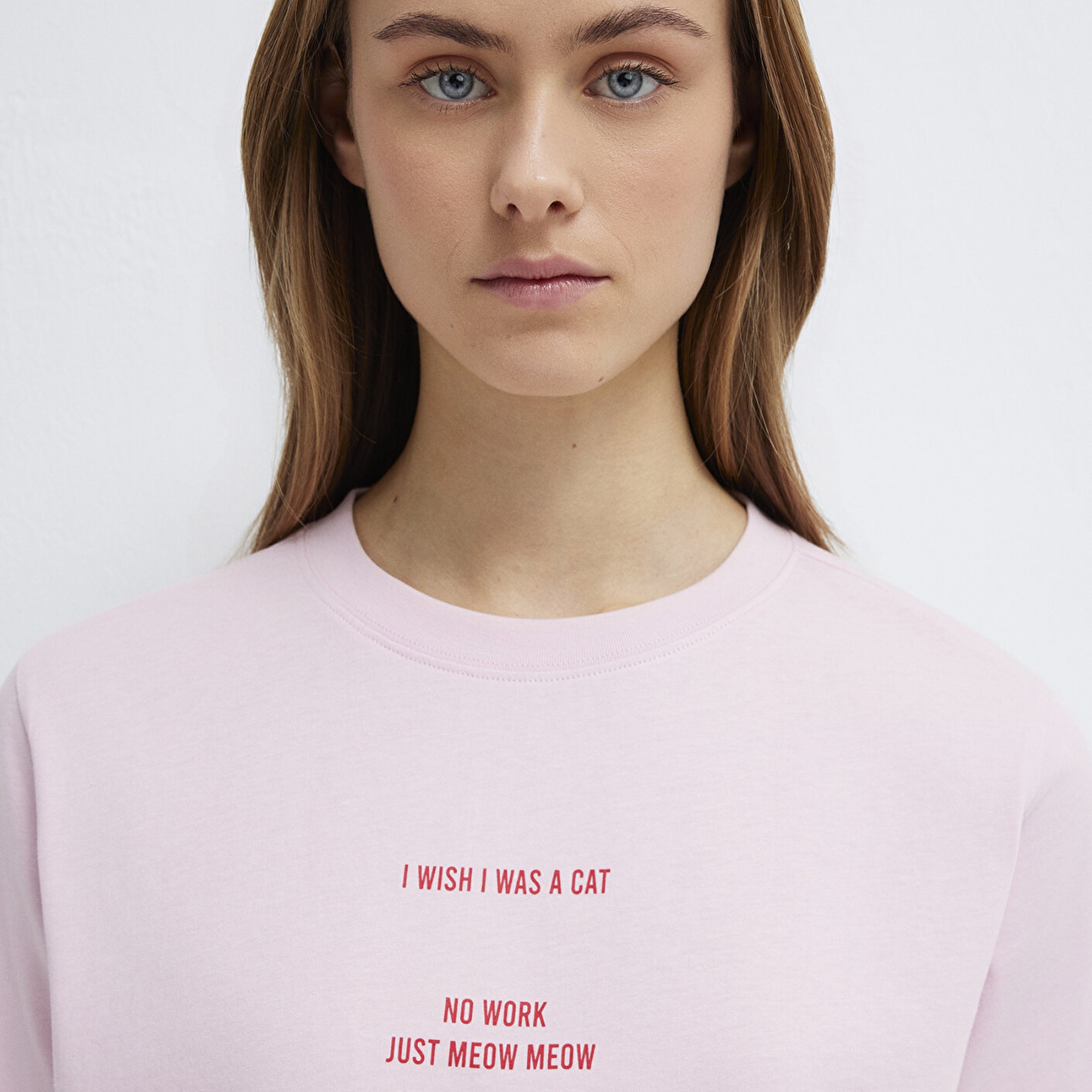 Mavi Baskılı Pembe Tişört Regular Fit / Normal Kesim 1614011-86953