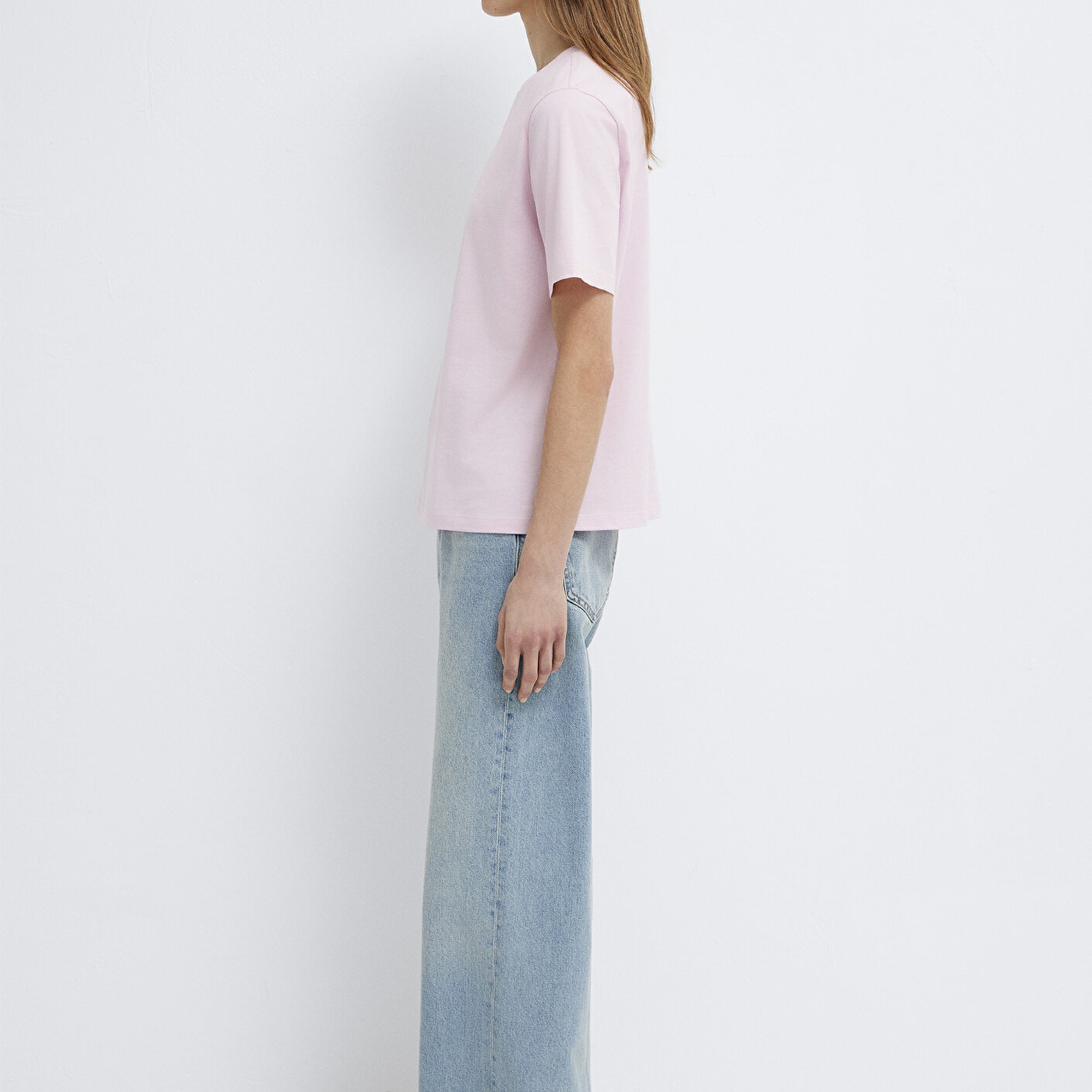 Mavi Baskılı Pembe Tişört Regular Fit / Normal Kesim 1614011-86953