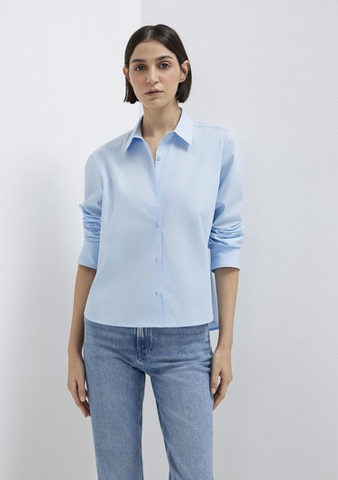  Mavi Mavi Gömlek Loose Fit / Bol Rahat Kesim 1211433-90160