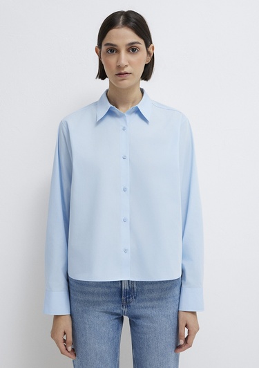  Mavi Mavi Gömlek Loose Fit / Bol Rahat Kesim 1211433-90160