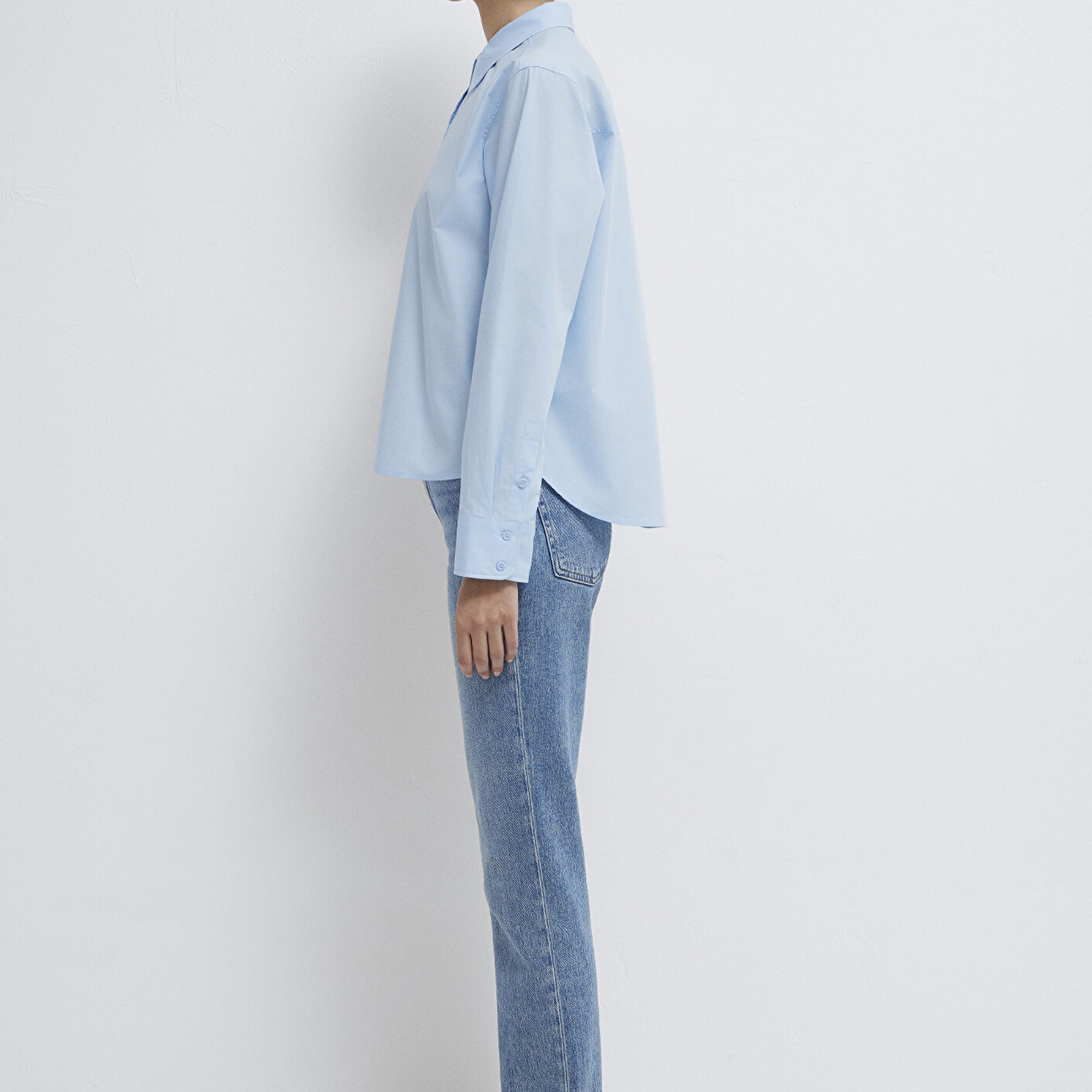 Mavi Mavi Gömlek Loose Fit / Bol Rahat Kesim 1211433-90160