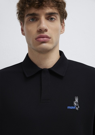  Mavi Yarı Fermuarlı Siyah Sweatshirt 0S10544-900