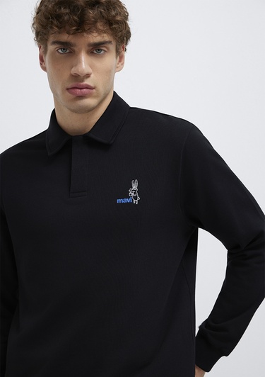  Mavi Yarı Fermuarlı Siyah Sweatshirt 0S10544-900