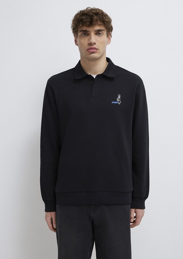  Mavi Yarı Fermuarlı Siyah Sweatshirt 0S10544-900