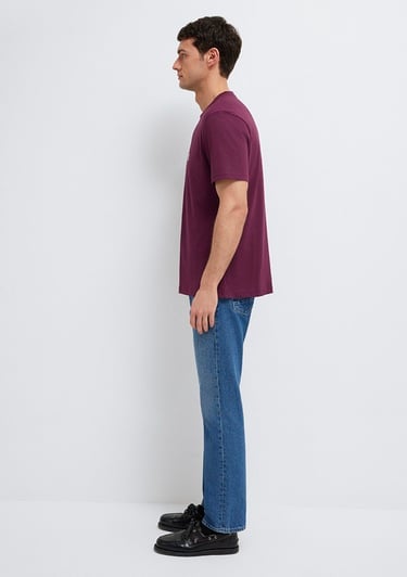  Mavi İstanbul Baskılı Mor Tişört Regular Fit / Normal Kesim 0612274-70670